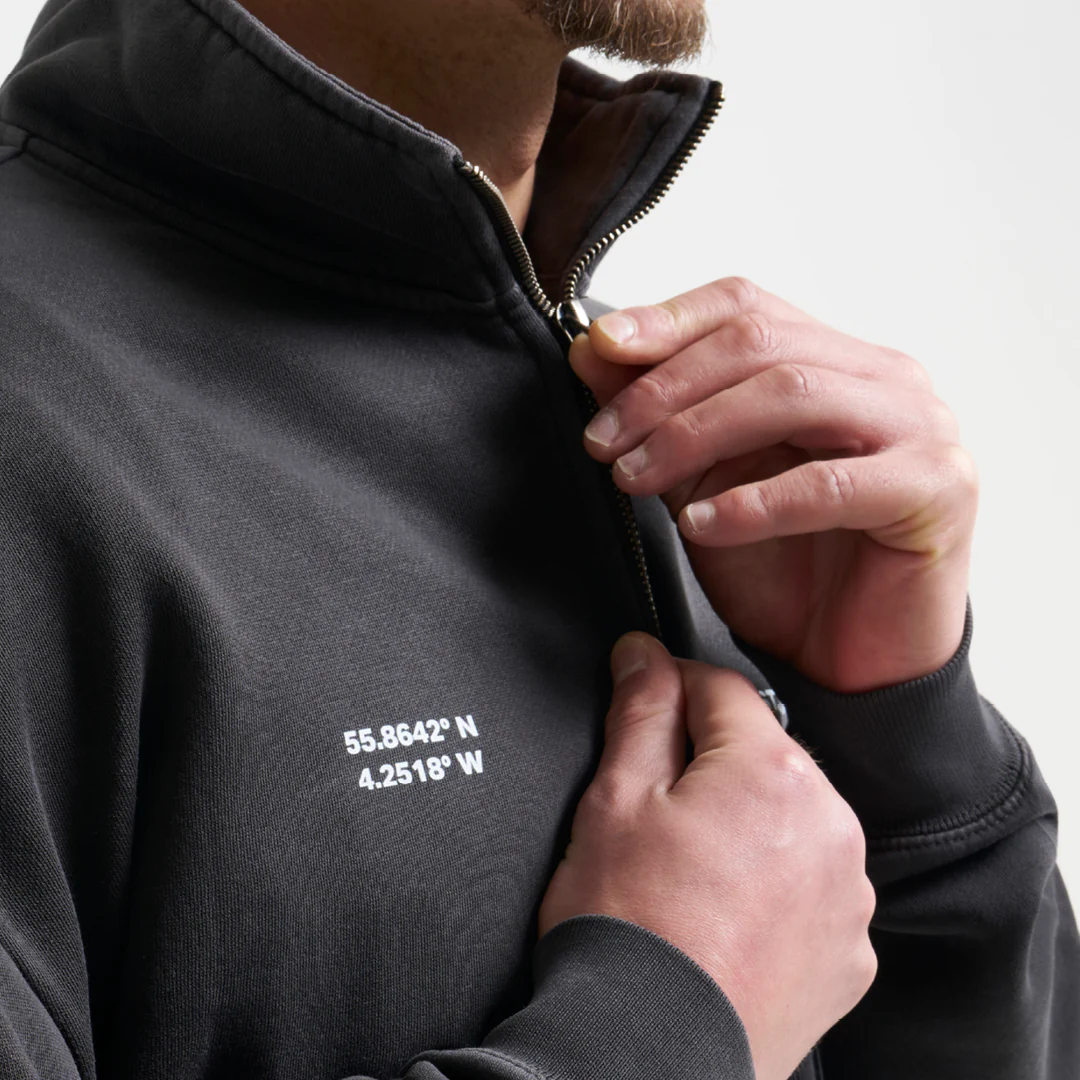 Sosa 1/4 Zip  - Washed Black - Image 4