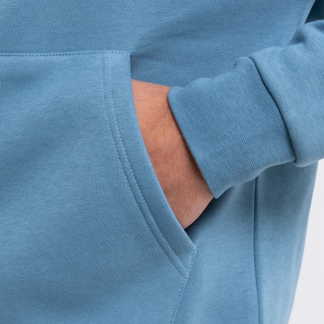Diallo Zip Hoodie - Dusky Blue - Image 7