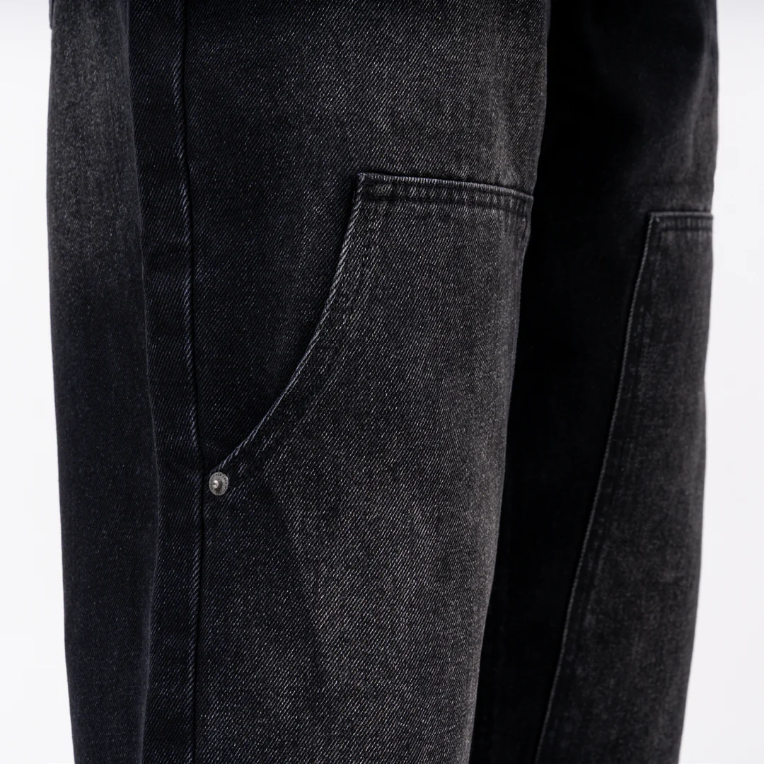 Pirlo Relaxed Workwear Jeans - Black - Image 8