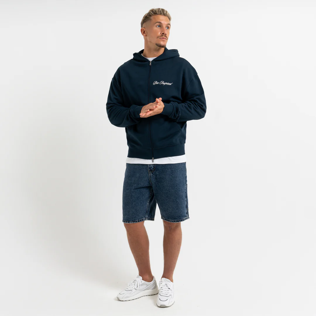 Endo Zip Hoodie - Dark Navy - Image 3