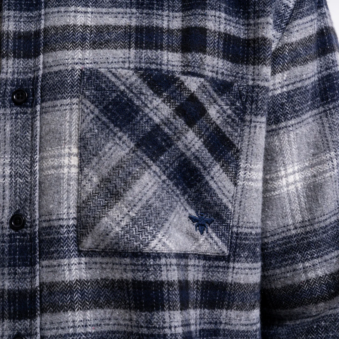 Fernandez Shirt - Grey/Navy Check - Image 4