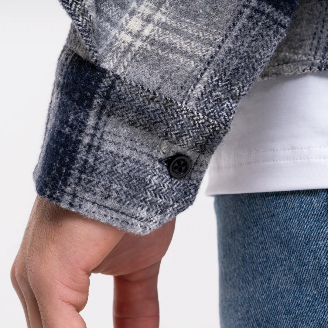Fernandez Shirt - Grey/Navy Check - Image 5