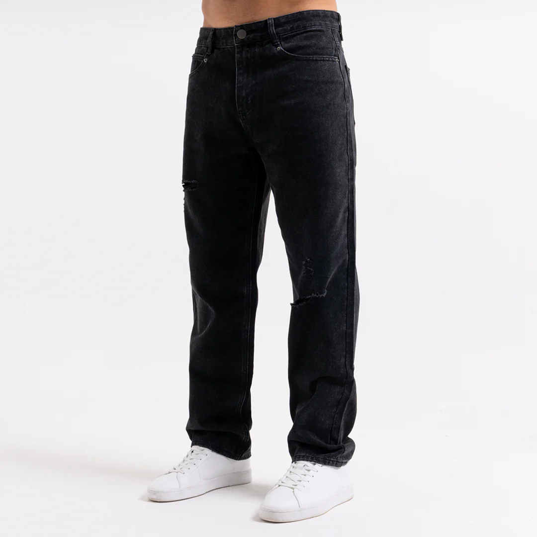 Garnacho Relaxed Jeans - Washed Black - Image 3