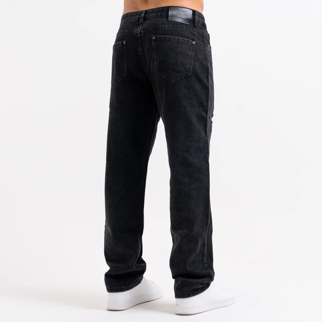 Garnacho Relaxed Jeans - Washed Black - Image 4
