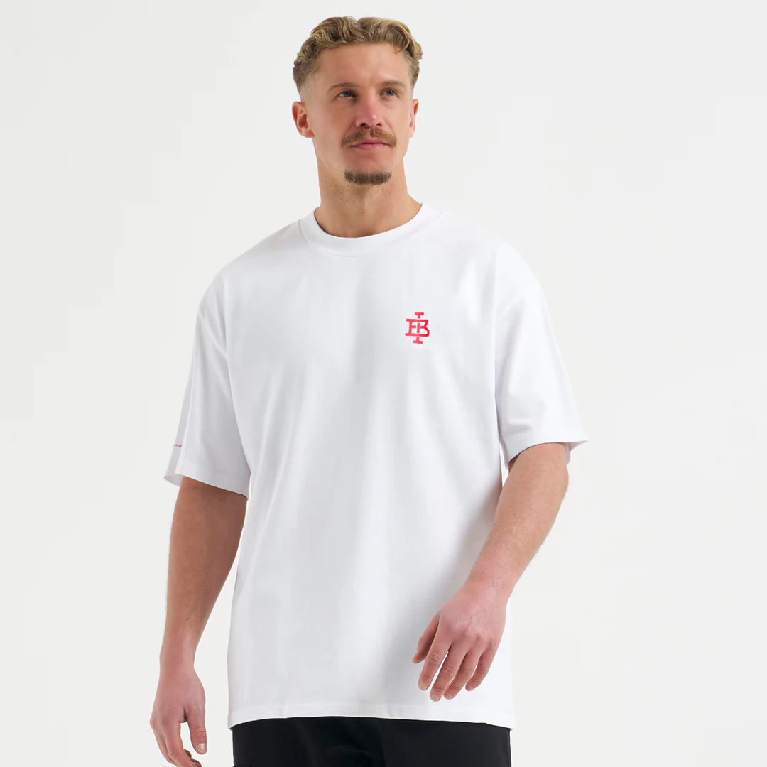 Guedes T-Shirt - White/Red - Image 3