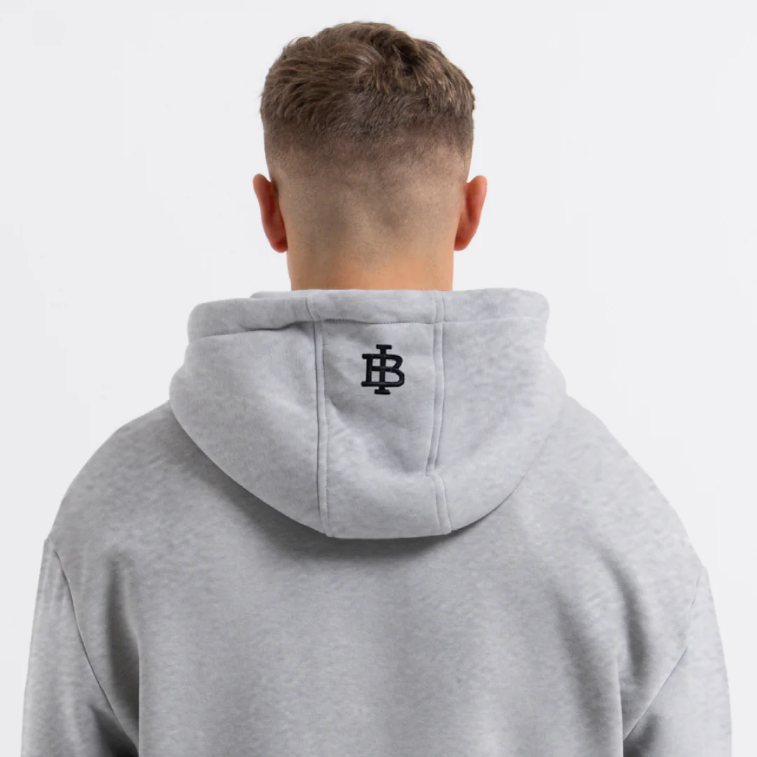 Guedes Zip Hoodie - Grey Marl - Image 3