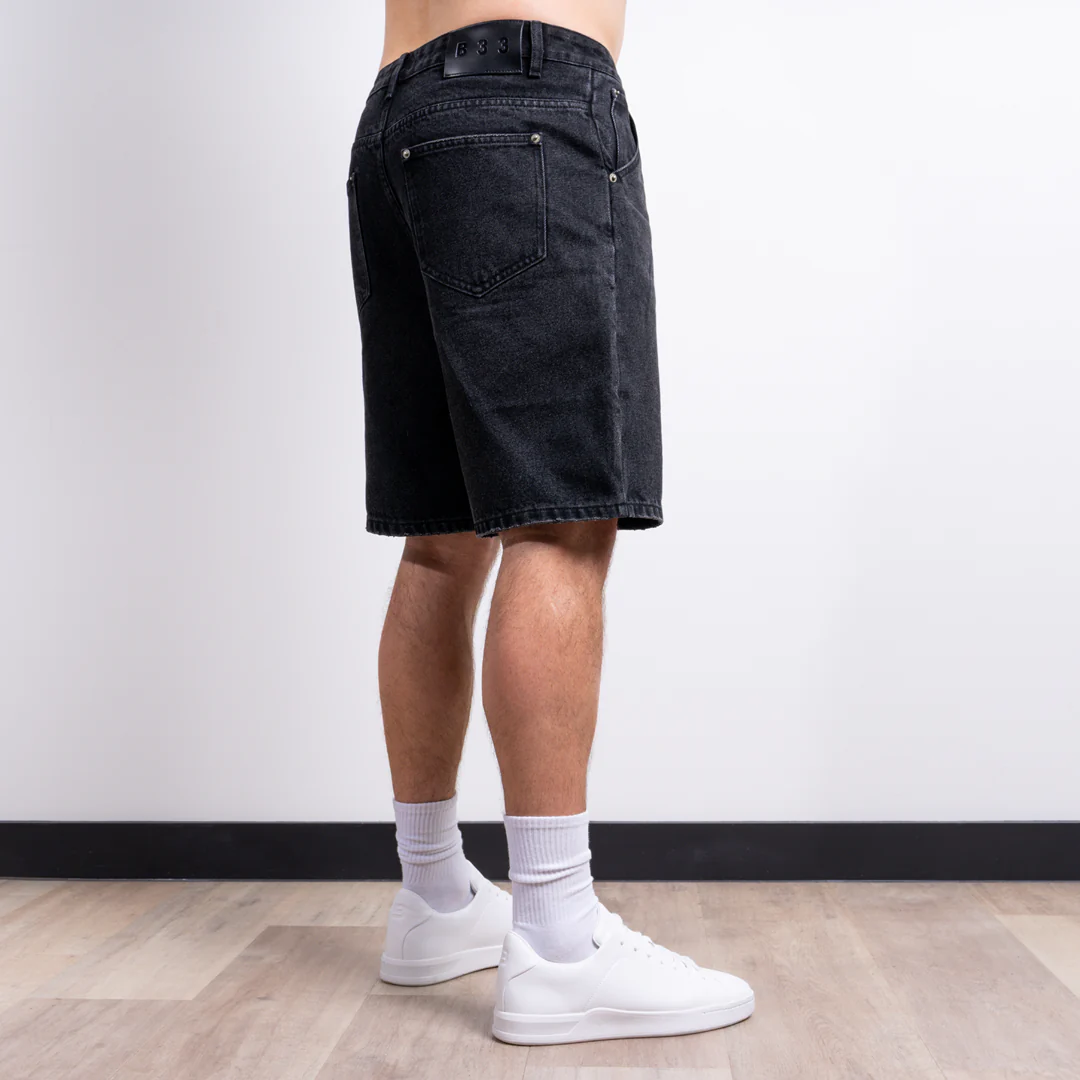 Gueye Denim Short - Washed Black - Image 2