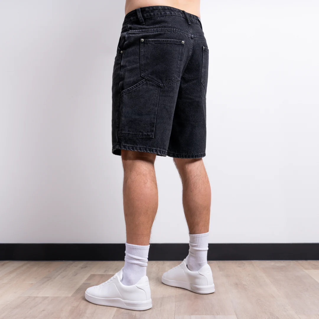 Gueye Denim Short - Washed Black - Image 3
