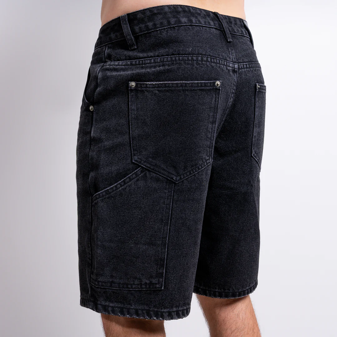Gueye Denim Short - Washed Black - Image 4
