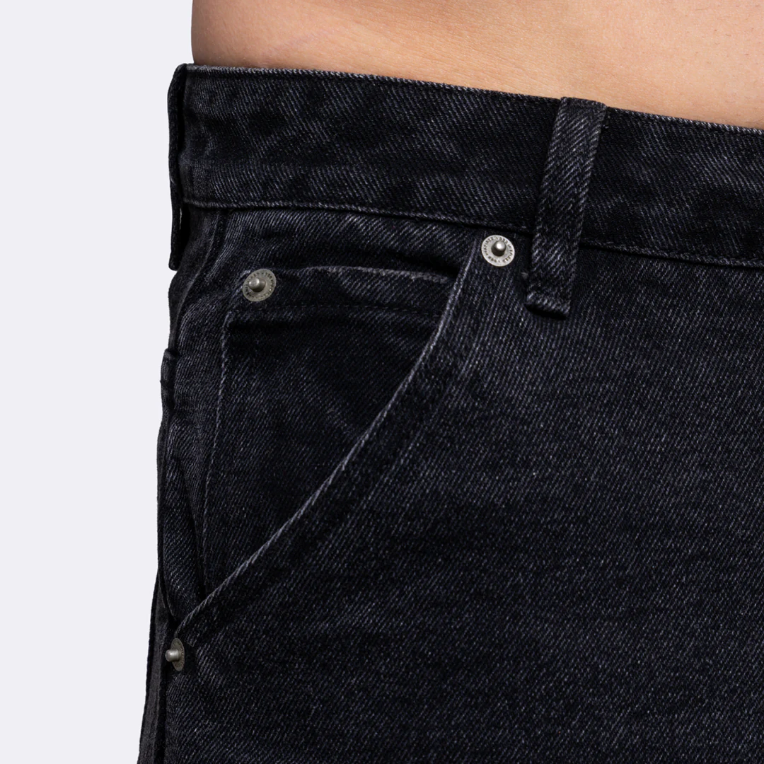 Gueye Denim Short - Washed Black - Image 5