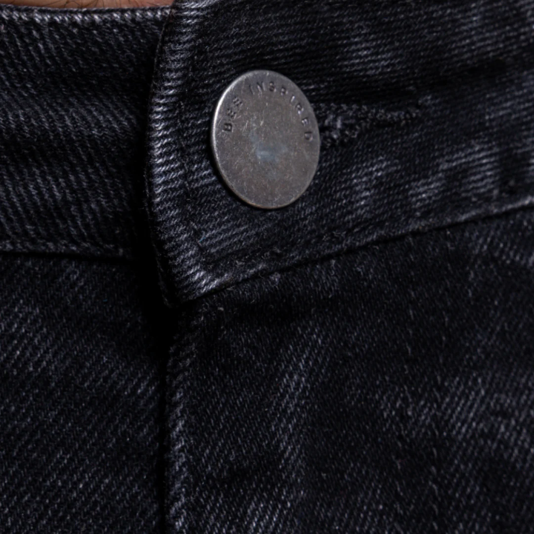 Gueye Denim Short - Washed Black - Image 6