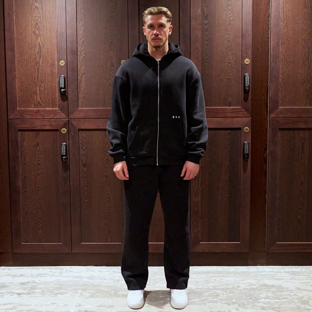 Initial Zip Hoodie - Black - Image 7