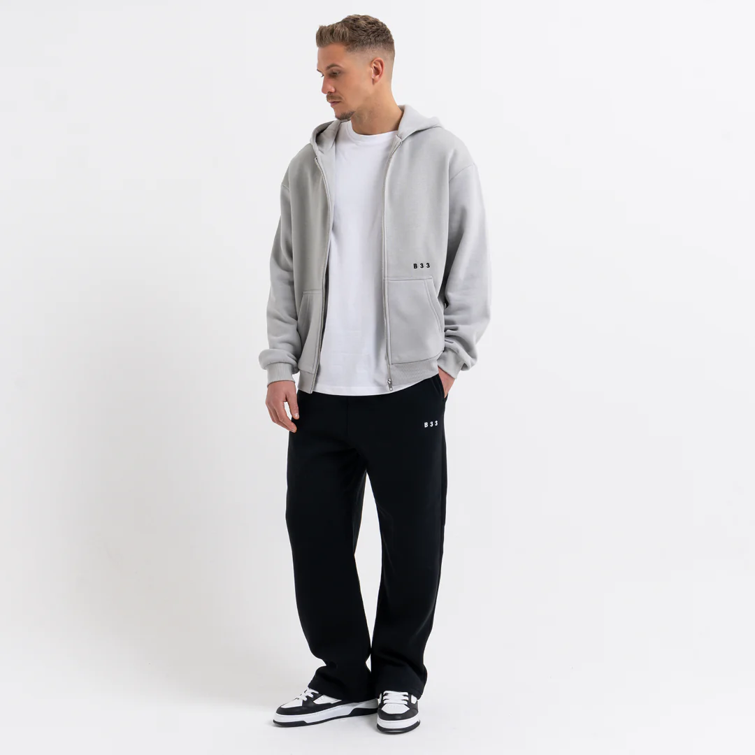 Initial Zip Hoodie - Light Grey - Image 2