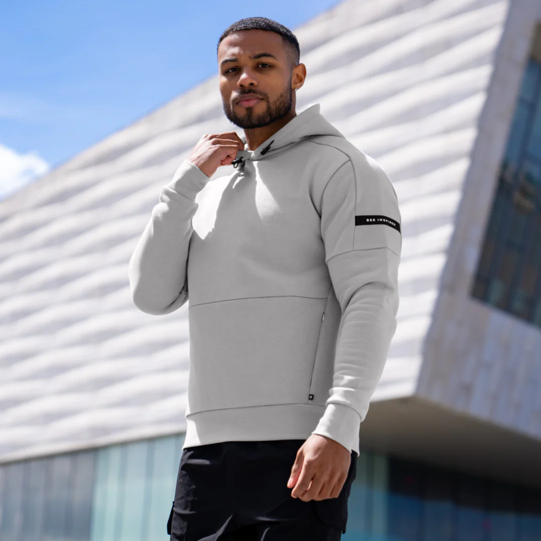 Neto Overhead Hoodie - Grey - Image 8
