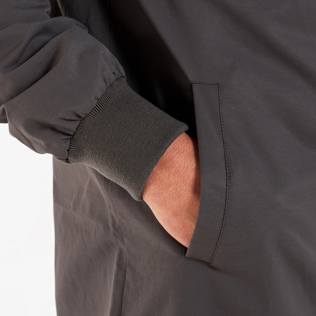 Neves Longline Bomber Jacket - Zinc - Image 5