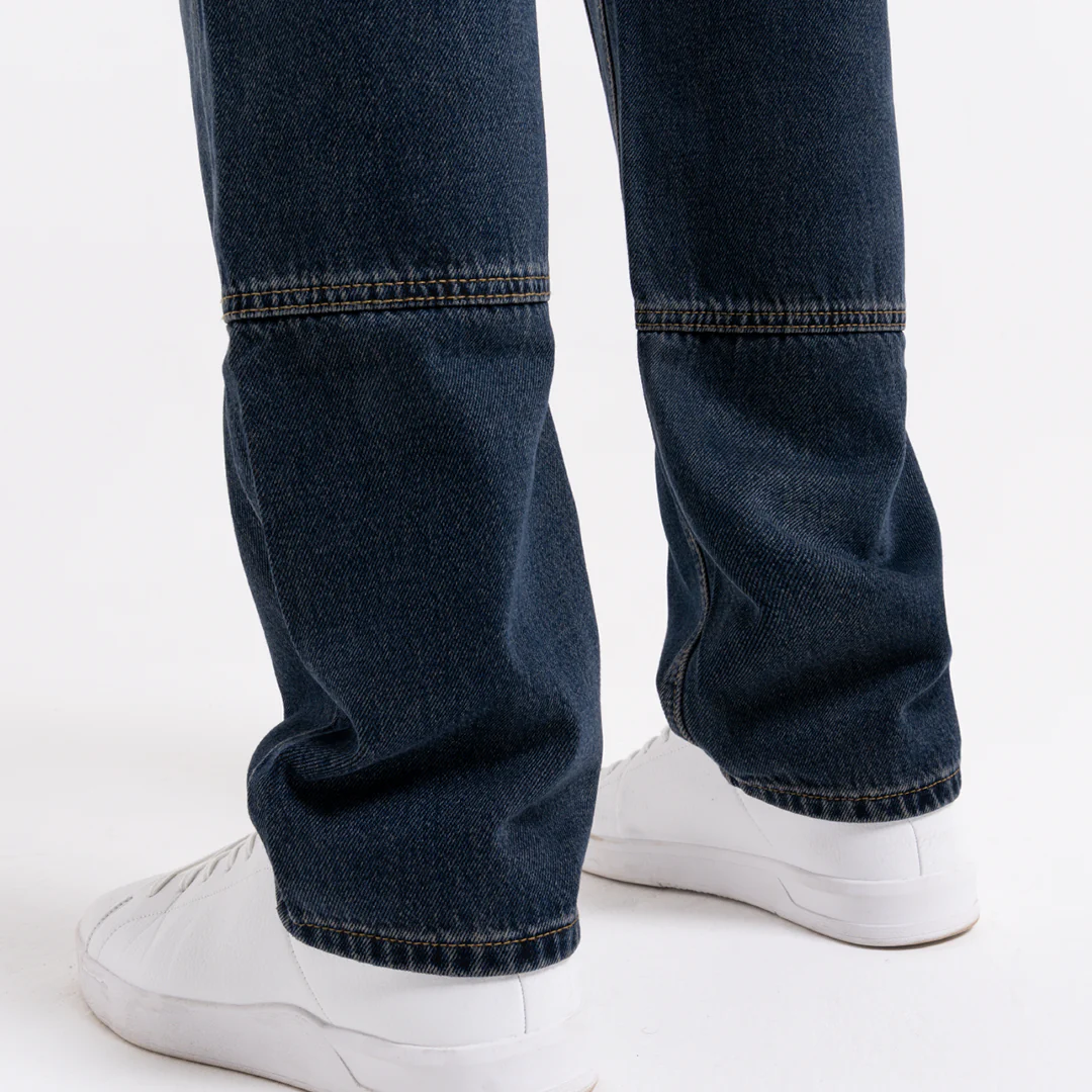 Pirlo Relaxed Workwear Jeans - Indigo Wash - Image 9