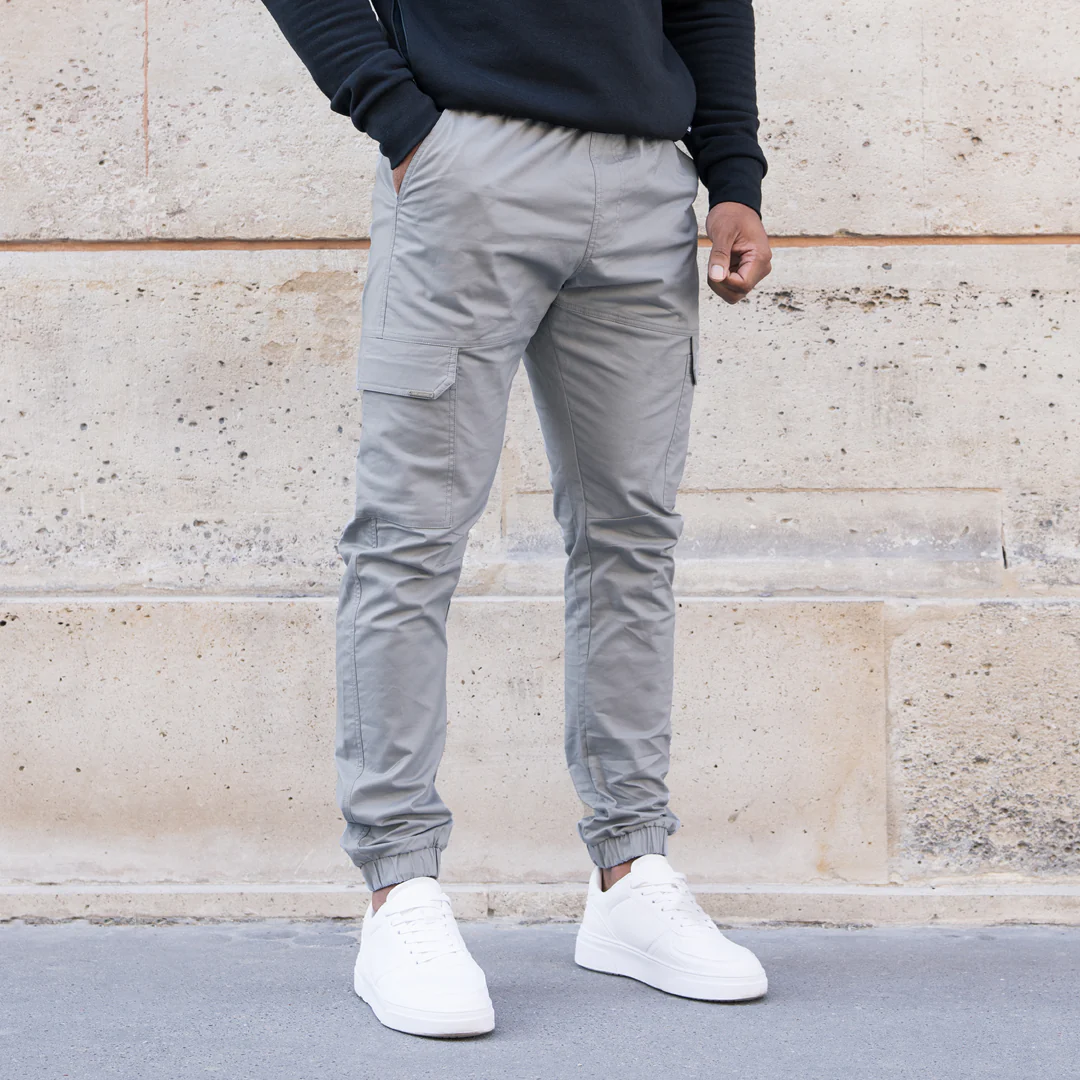 Rivero Cargo Pants - Light Grey - Image 9