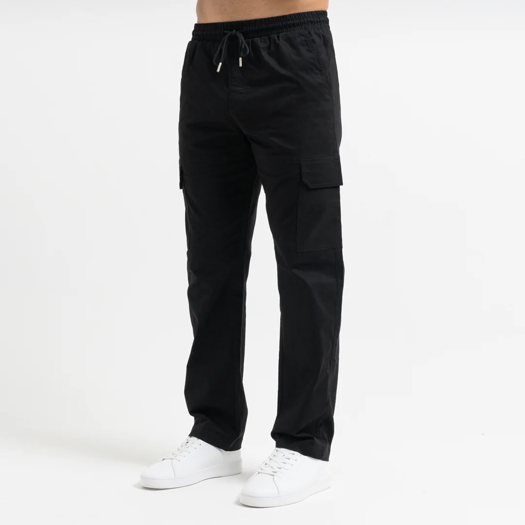 Rivero Relaxed Cargo Pants - Black - Image 3