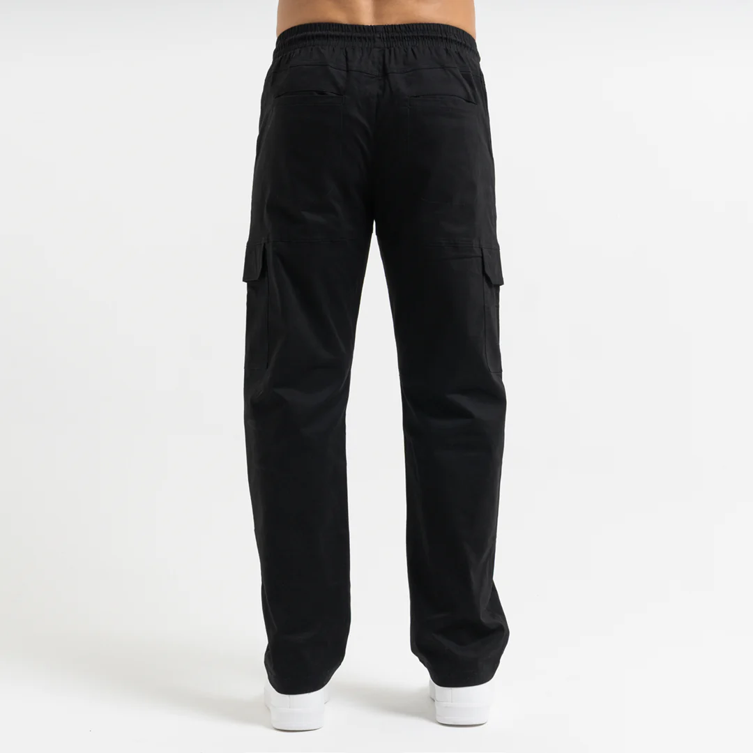 Rivero Relaxed Cargo Pants - Black - Image 4