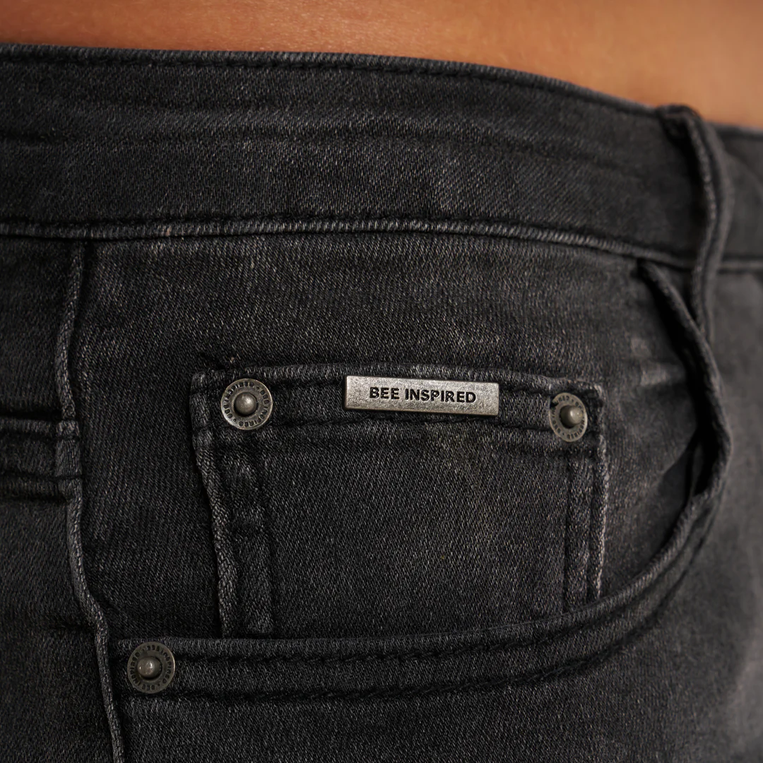 Muric Slim Fit Jeans - Washed Black - Image 4