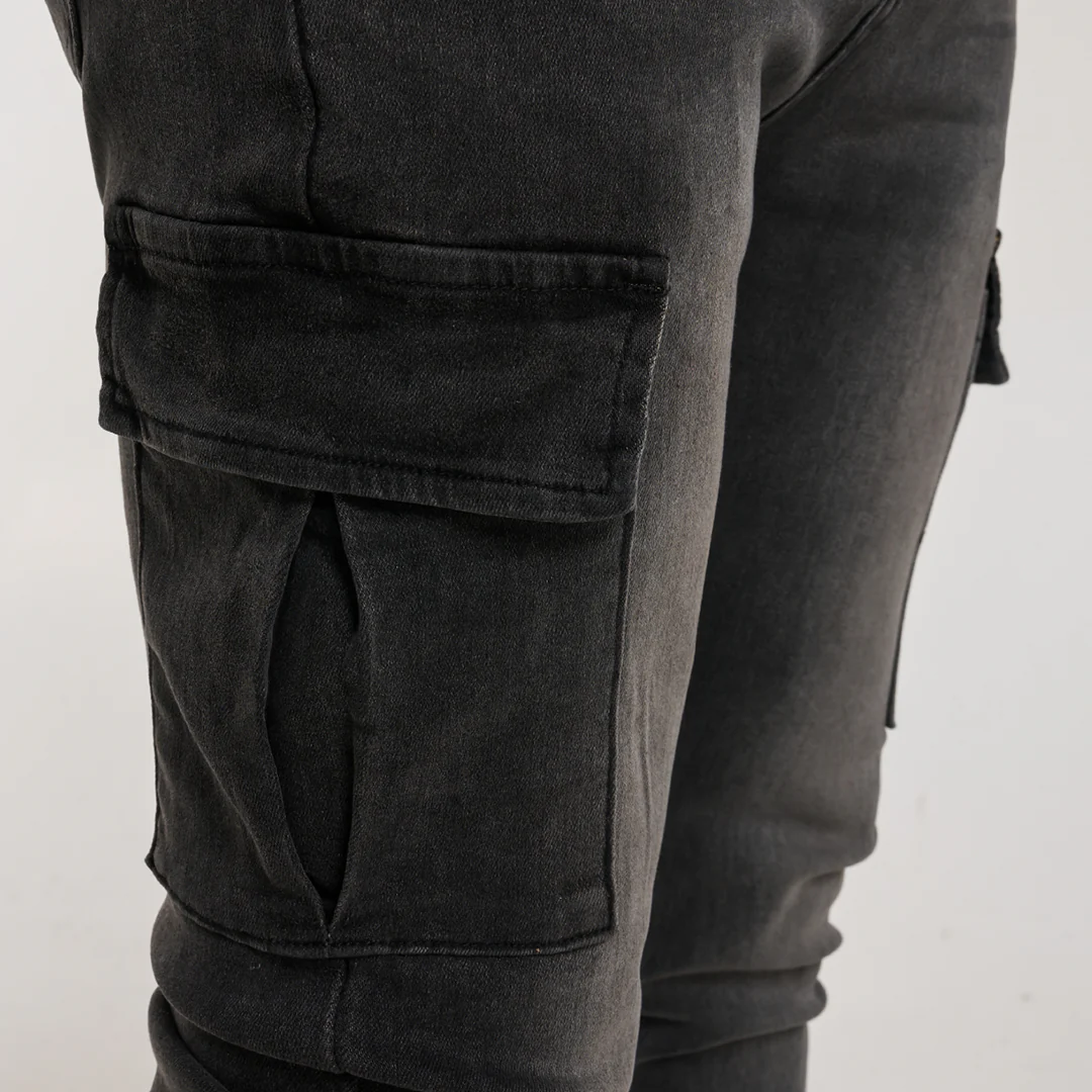 Muric Slim Fit Jeans - Washed Black - Image 5
