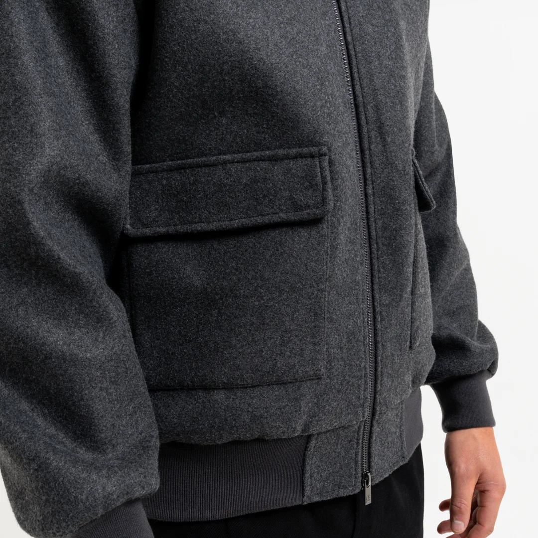 Sibbick Bomber Jacket - Charcoal - Image 5