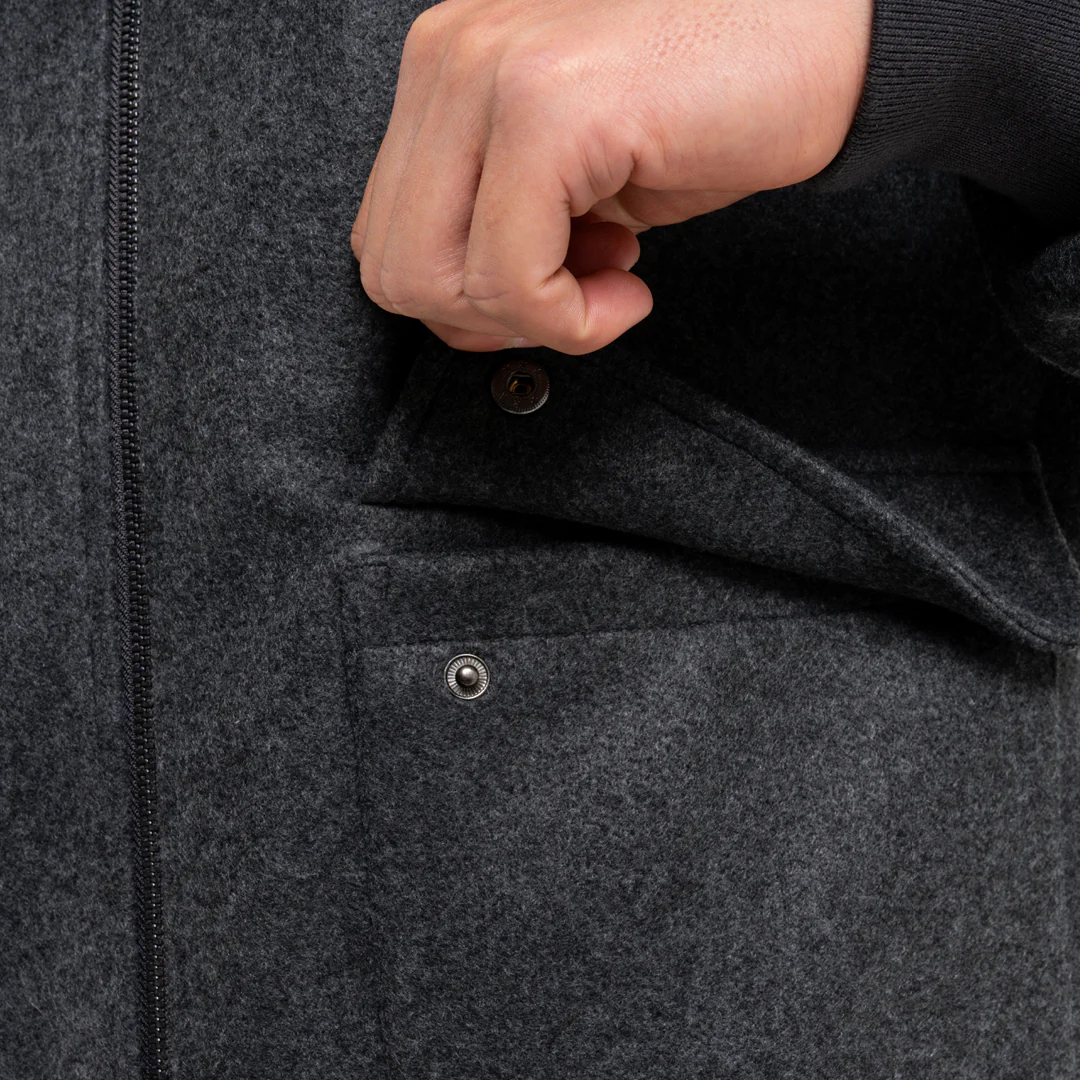 Sibbick Bomber Jacket - Charcoal - Image 6