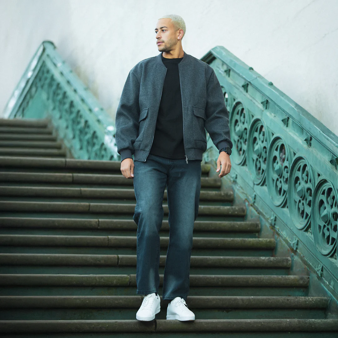 Sibbick Bomber Jacket - Charcoal - Image 8
