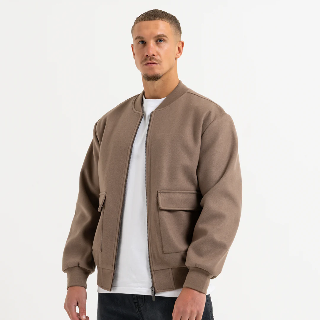 Sibbick Bomber Jacket - Taupe - Image 3