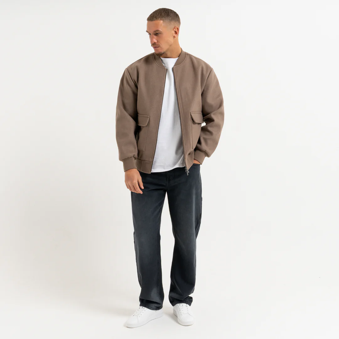 Sibbick Bomber Jacket - Taupe - Image 4