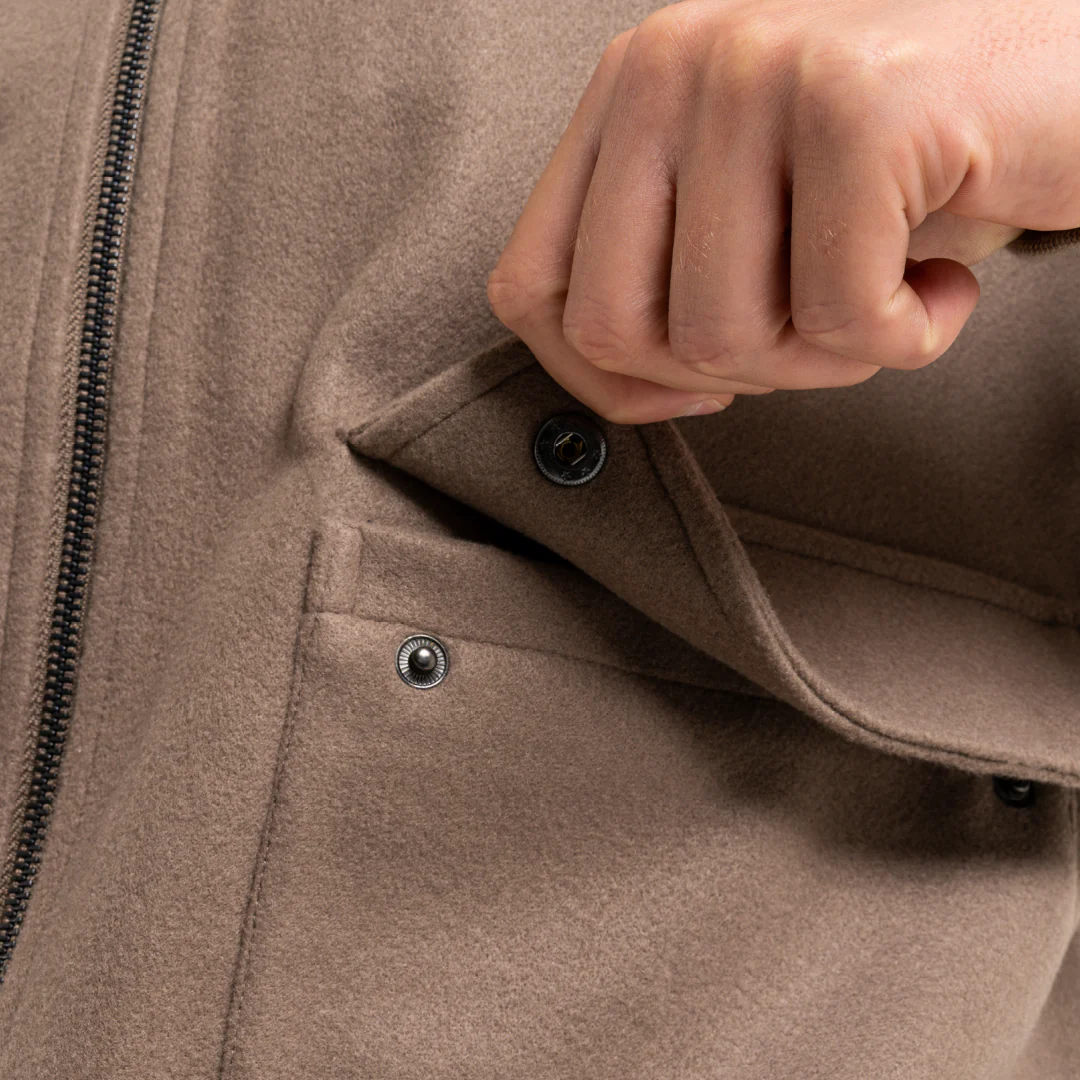 Sibbick Bomber Jacket - Taupe - Image 9