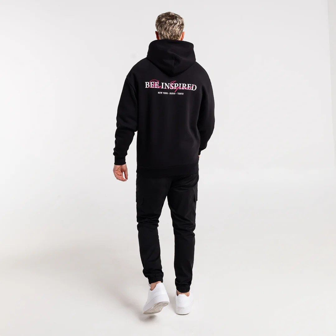 Stach Hoodie - Black/Pink - Image 3