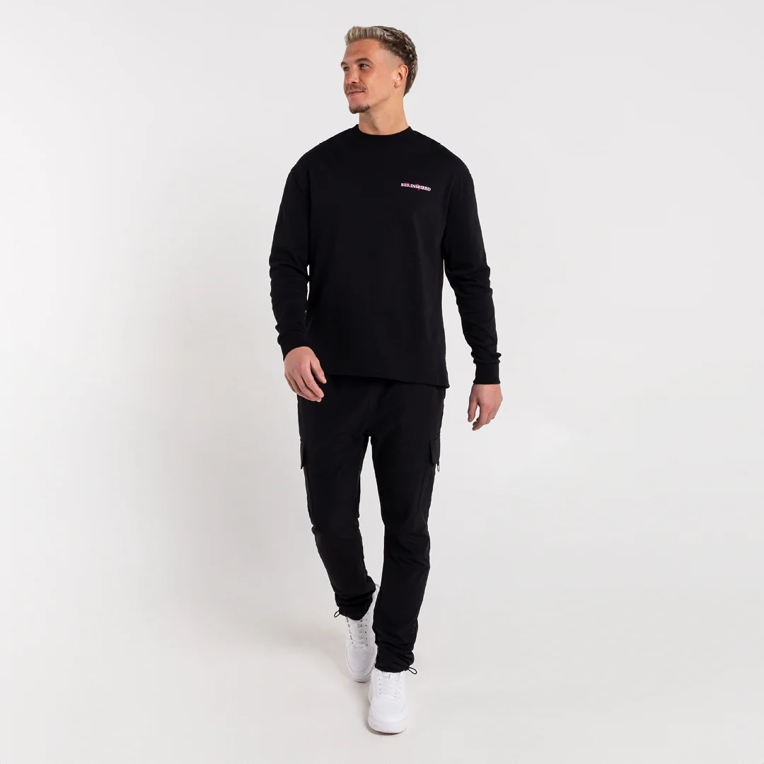 Stach Long Sleeve T-Shirt - Black/Pink - Image 3