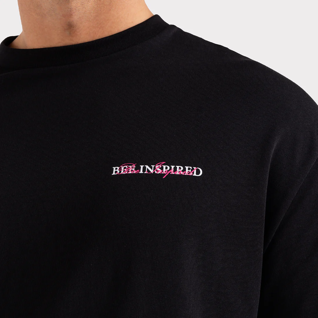 Stach Long Sleeve T-Shirt - Black/Pink - Image 5