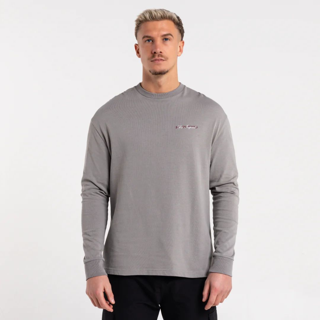Stach Long Sleeve T-Shirt - Grey - Image 2