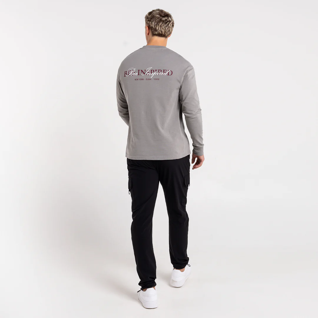 Stach Long Sleeve T-Shirt - Grey - Image 3