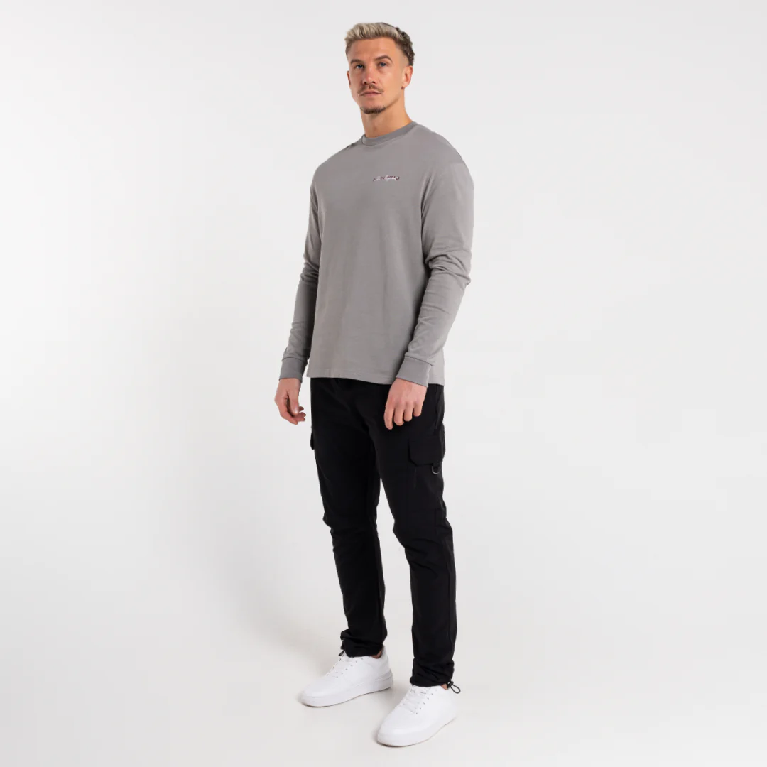 Stach Long Sleeve T-Shirt - Grey - Image 4