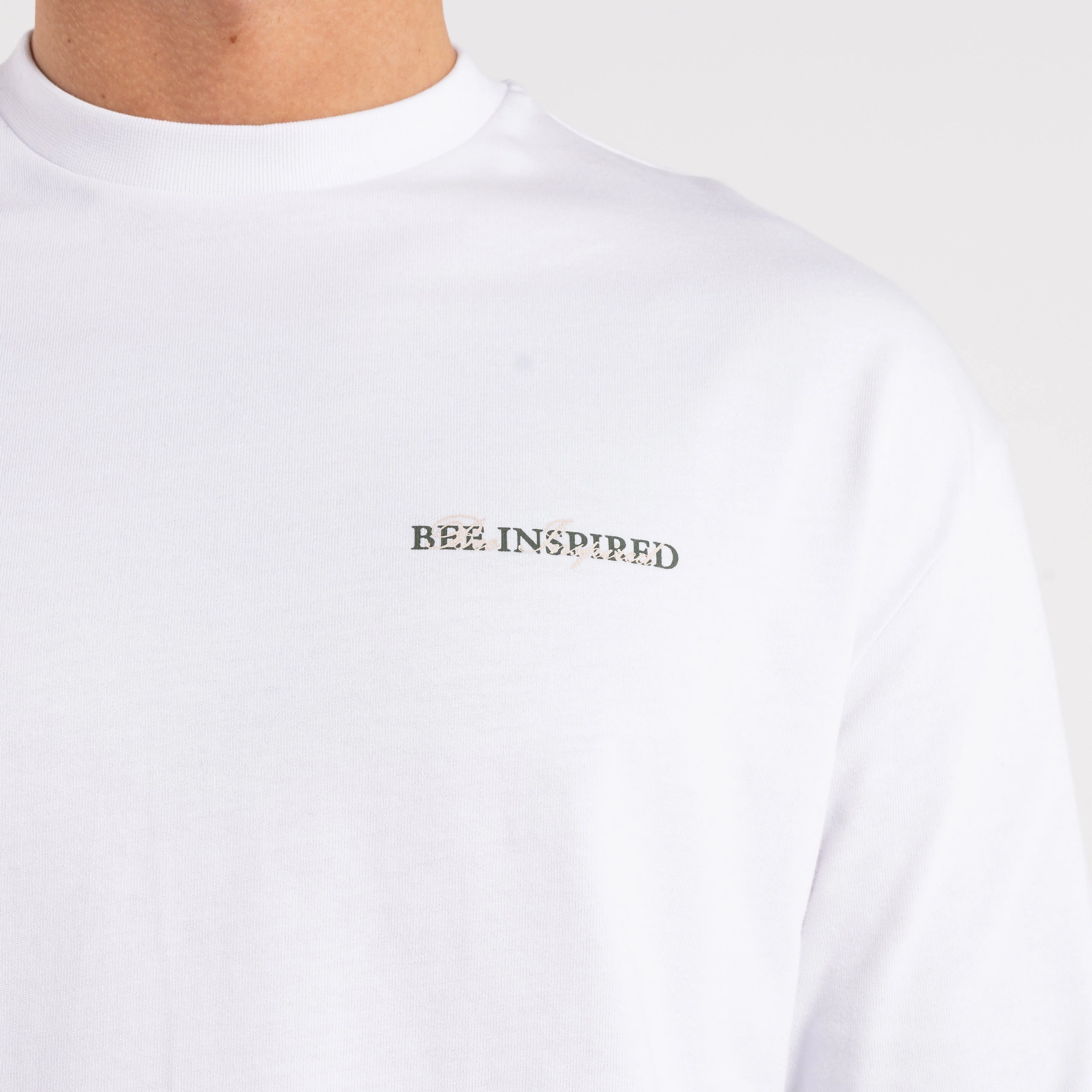 Stach Long Sleeve T-Shirt - White/Khaki - Image 5