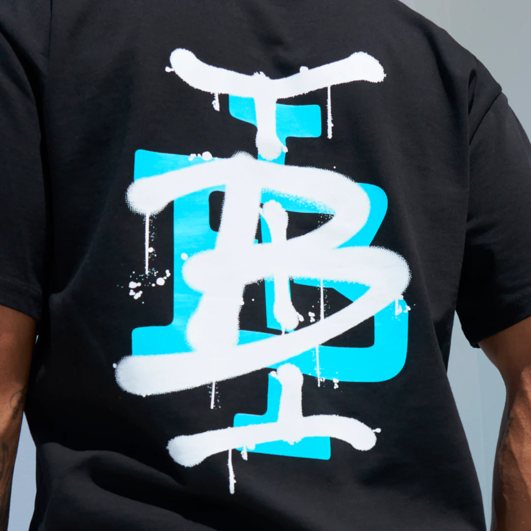 Tonali T-Shirt - Black/Aqua - Image 4