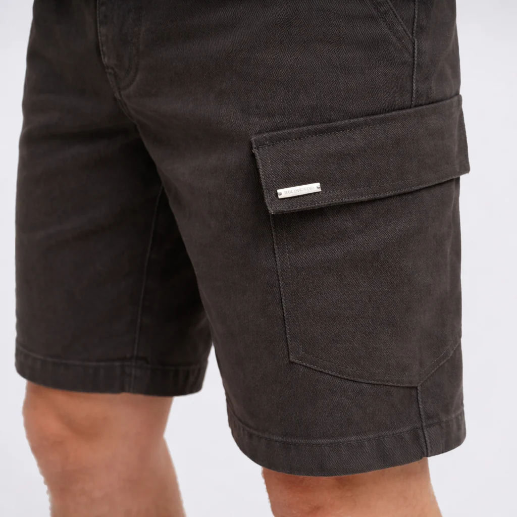 Verdi Cargo Shorts - Charcoal - Image 3